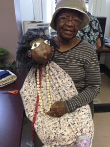 Ethel with her finished puppet